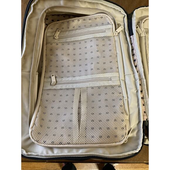 Duchamp London Expandable Travel Backpack Suitcase New Tan Carry-On USB Nylon - Picture 11 of 16